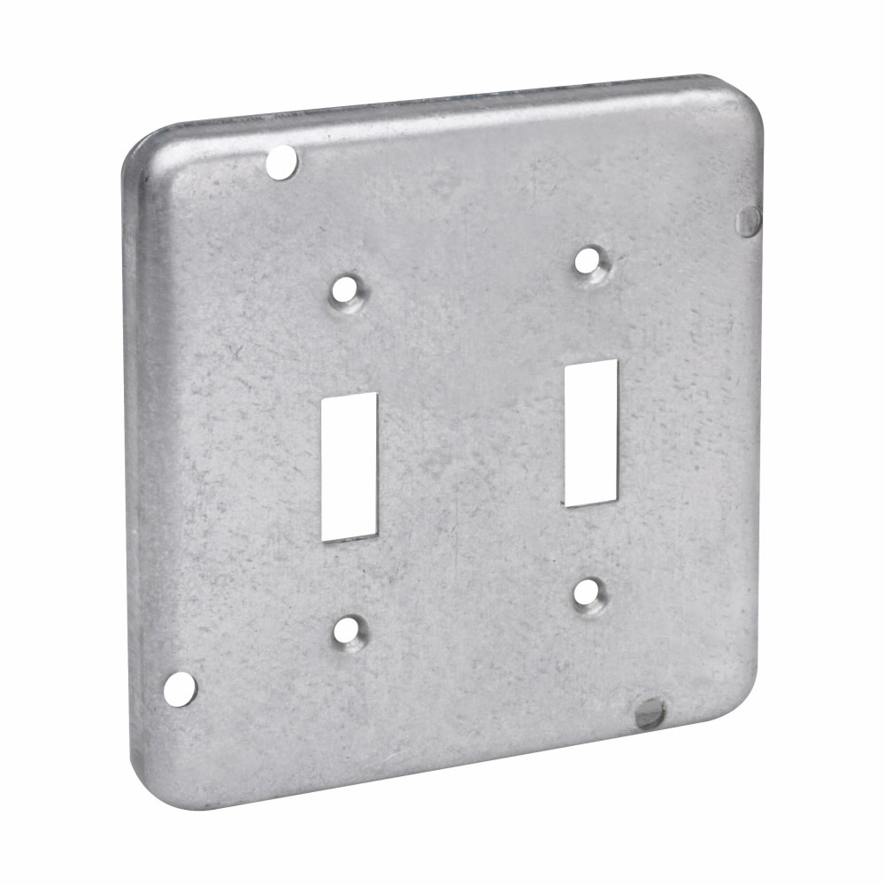 Crouse-Hinds TP726 Square Surface Cover 4-11/16 Raised Surface for Two Toggle Switches