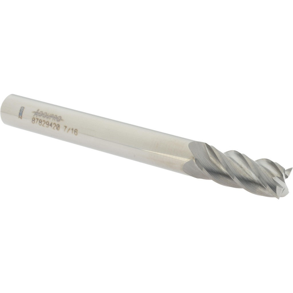 ACCUPRO Accupro 12183549 Square End Mill 7/16 in 4 Flute Carbide