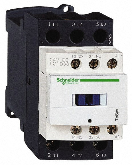 SCHNEIDER ELECTRIC Schneider Electric LC1D38BD Iec Contactor 3 Pole 38A 24VDC