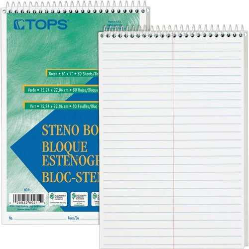 TOPS Tops TOP8020 Steno Book 80 Sheets Gregg Ruling 12 Pack