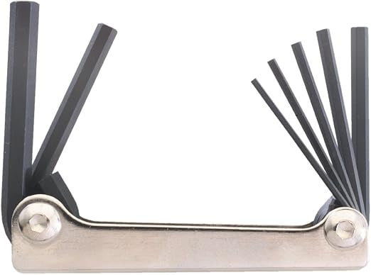 BONDHUS Bondhus 14587 7-Piece Metric Fold-Up Hex Key Set (2mm-8mm)