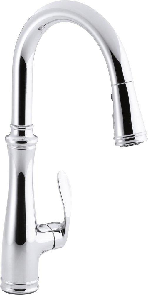 KOHLER KOHLER 560-VS Bellera Single Handle Pull Down Kitchen Faucet in Vibrant Stainless
