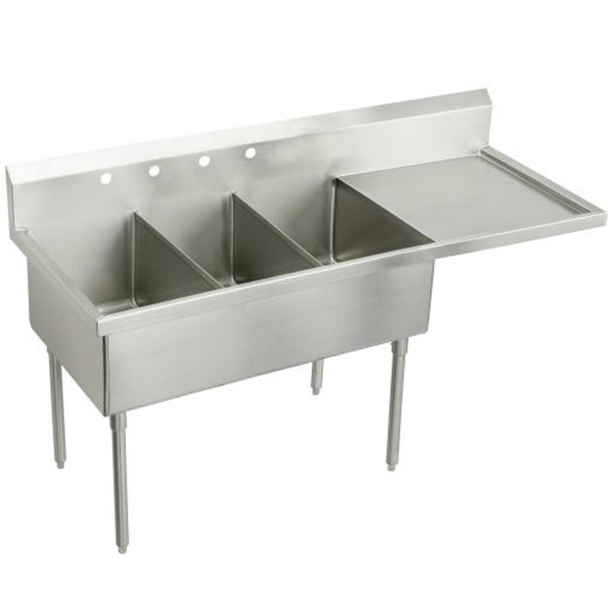 BSC PREFERRED Bsc Preferred SS8345R4 Triple Compartment Scullery Sink