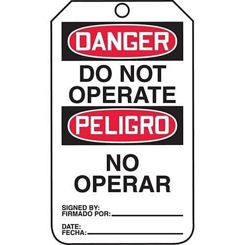 PANDUIT Panduit PVT-1125 Danger Do Not Operate Lockout Tag