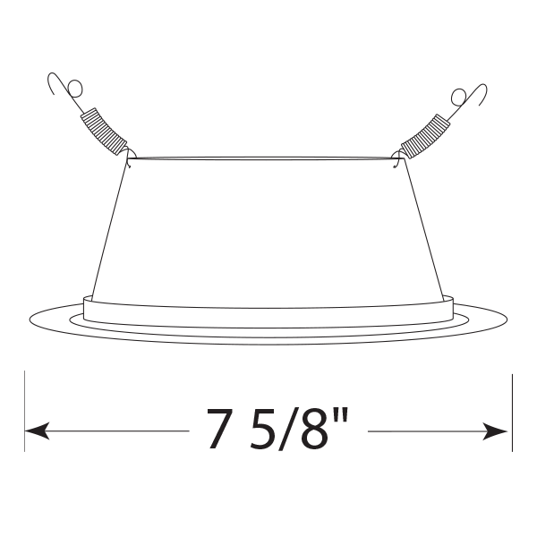 ACUITY BRANDS Acuity Brands 24WWH 6 inches Downlight Tapered Baffle Trim Max 75W (6 in)