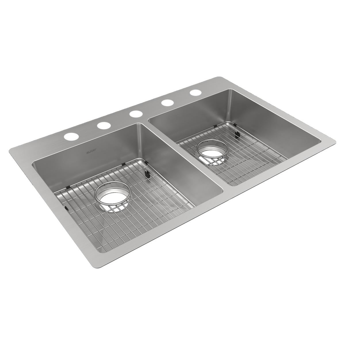 BSC PREFERRED Bsc Preferred ECTSRAD33226TBG5 Double Bowl Sink Kit