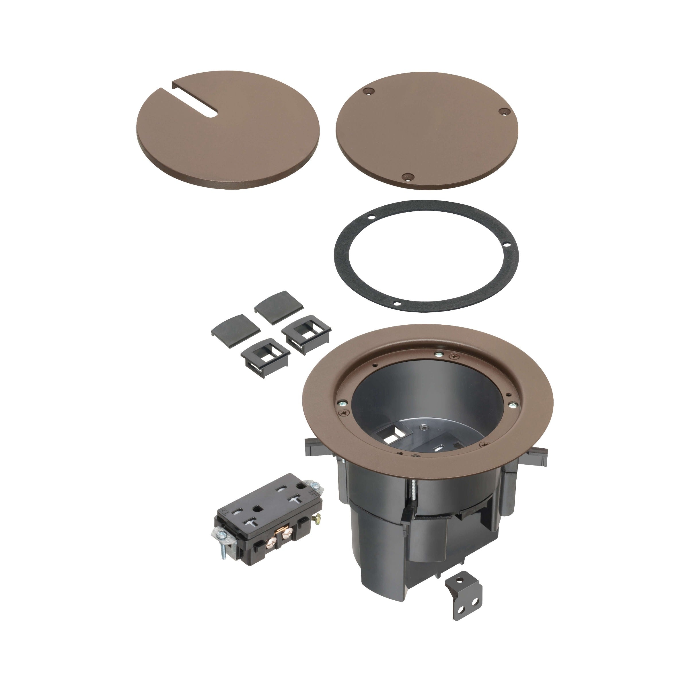 ARLINGTON ARLINGTON FLBR5420BR Floor Box Kit with Low Voltage Openings