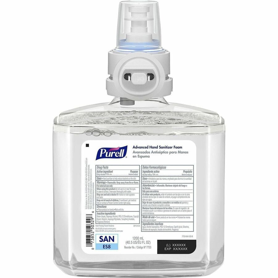 GOJO Gojo GOJ775302 Purell Advanced Hand Sanitizer Foam ES8 Refill 1200 mL (Pkg of 2) 7753-02