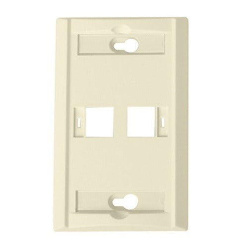 WIREPATH Wirepath PLATE-ID-2-IV 2-port Keystone Faceplate