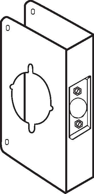 DON-JO Don-jo CW71S Wrap Around Plate Cylindrical Lock Stainless