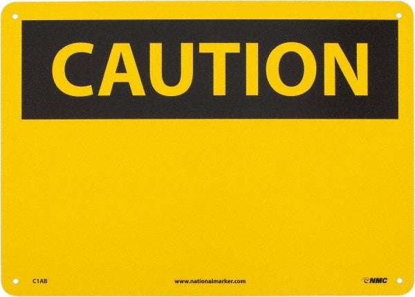 ACCUFORMNMC Accuformnmc C1AB Caution Blank Safety Sign Aluminum