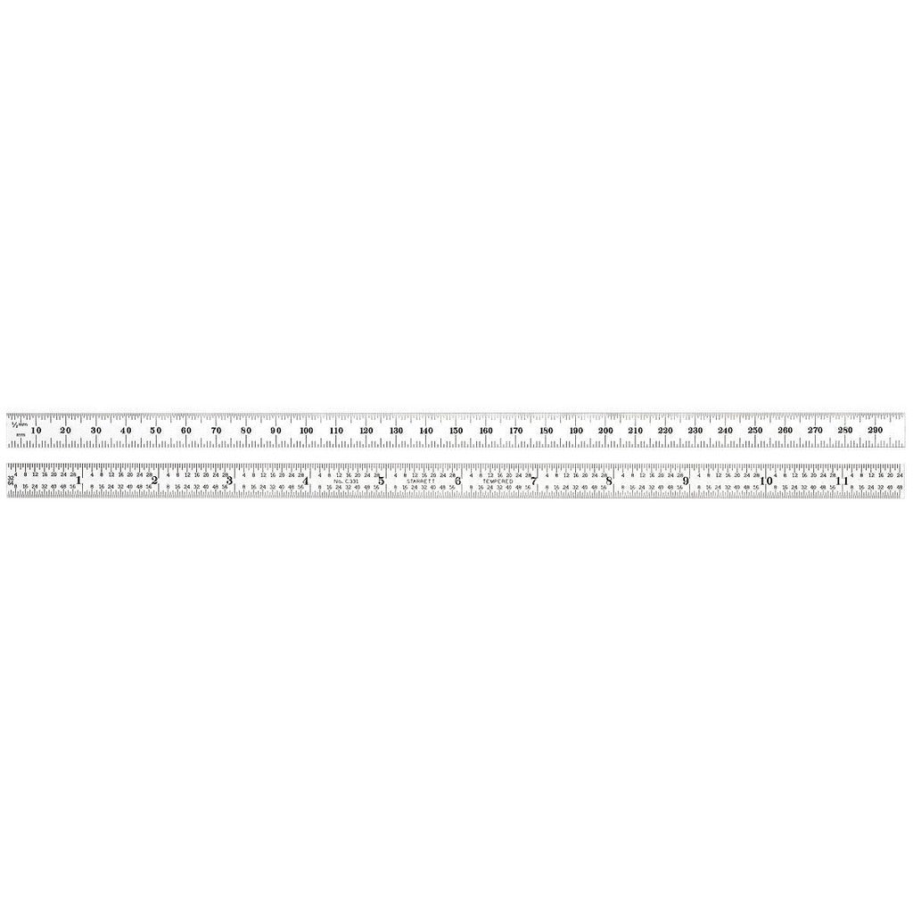 STARRETT Starrett 51332 Flexible Steel Rule 11-3/4 in