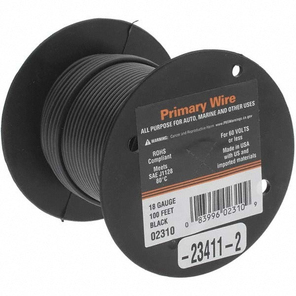 EAST PENN Eastpenn -23411-2 18 Awg Automotive Wire 100 Ft Black