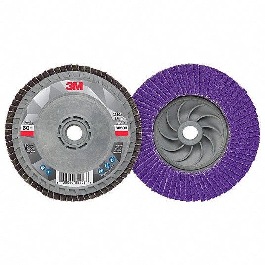 3M 3M 7100243874 Flap Disc 769F 60+ Grit (4-1/2 in / 10 per case / Type 29)