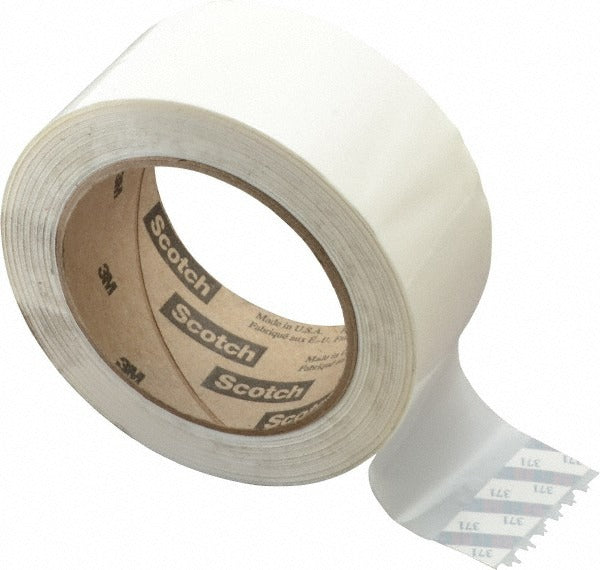 3M Scotch 7000123427 Packing Tape 2in White Rubber