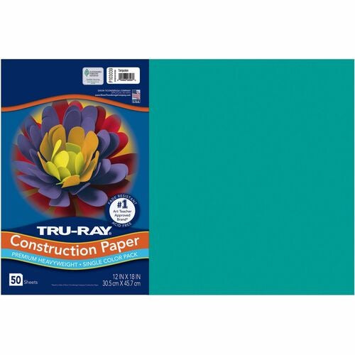 PACON Pacon PAC103039 Construction Paper 12x18 Turquoise 50 Pack
