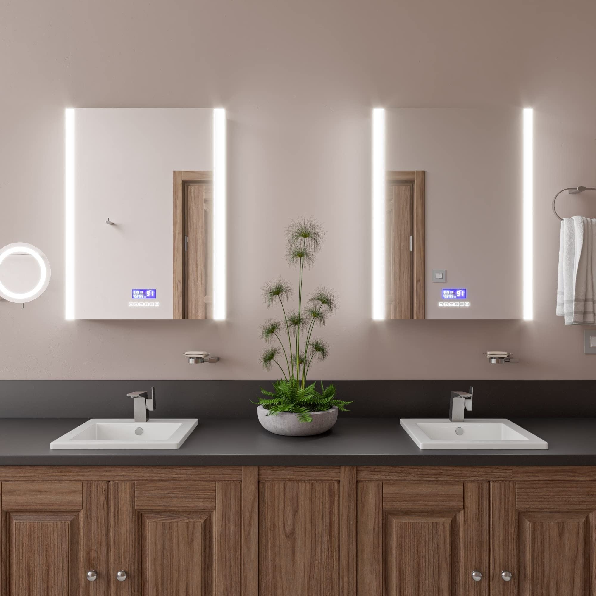 ALFI Alfi ABM9WLED-BN Led Wall Mount Magnifying Mirror 9in 5x