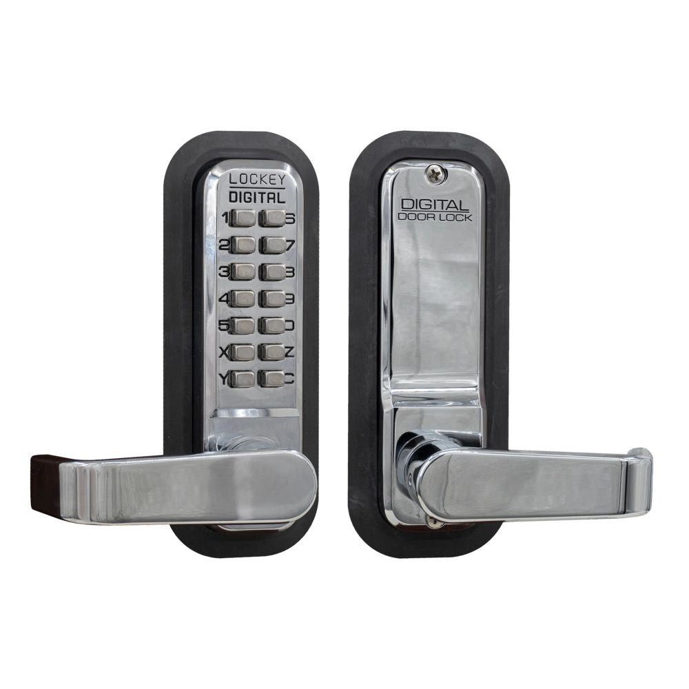 LOCKEY Lockey 2835BC Mechanical Keyless Lever Lock Bright Chrome
