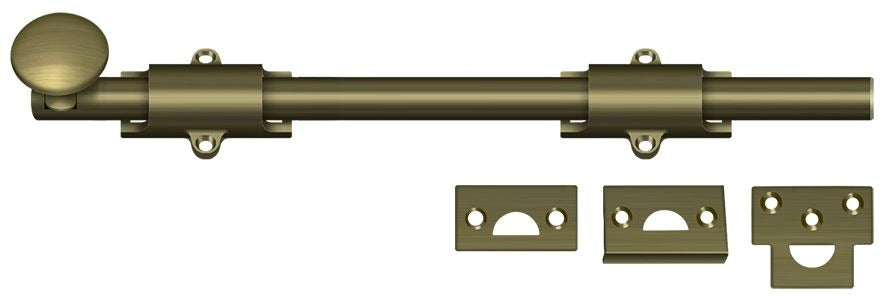 DELTANA Deltana 12SB5 Surface Bolt Heavy Duty Antique Brass