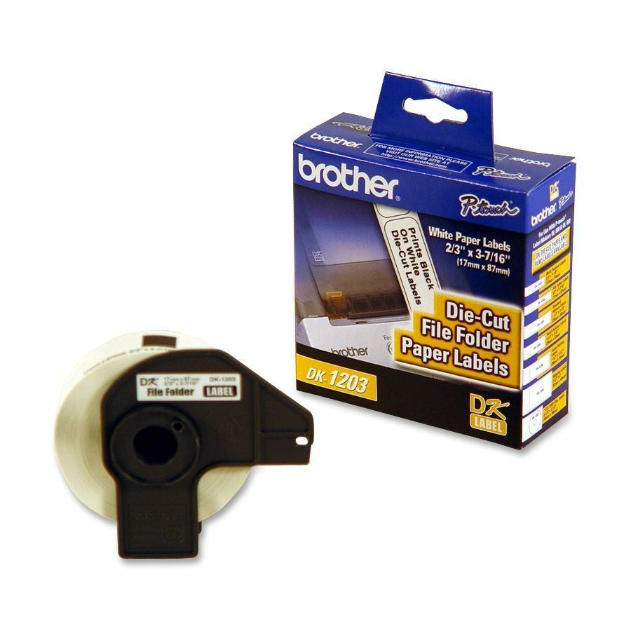 BROTHER Brother BRTDK1203 File Folder Labels 3-7/16 x 21/32 300/roll (DK-1203)