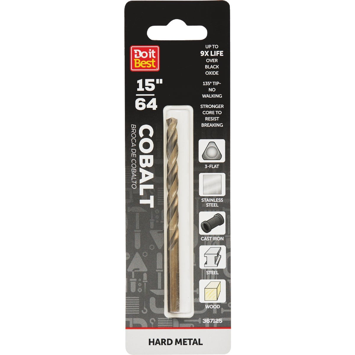 BSC PREFERRED Bsc Preferred QJDIB-DB-038A Cobalt Drill Bit 15/64 Inch
