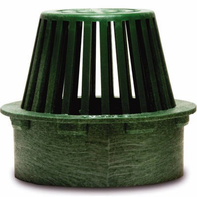 NDS Nds 75 4 Inch Green Atrium Grate Flat Top Drain Cover