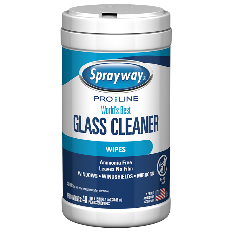 SPRAYWAY Sprayway SPRA02867 Glass Cleaner Wipes 40 Per Tub