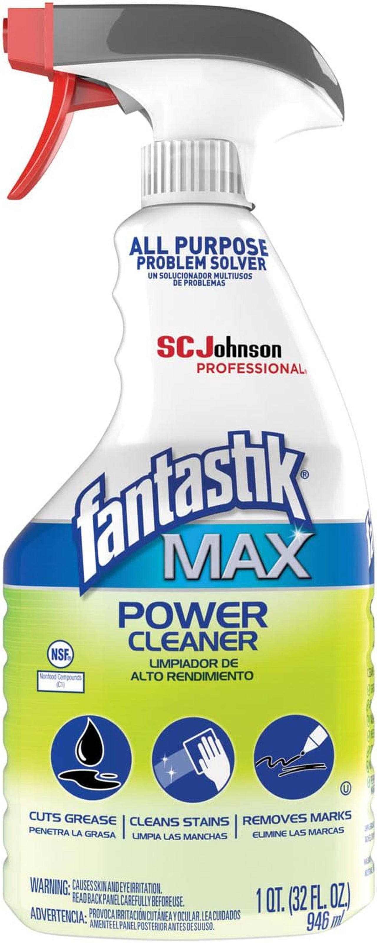 S C JOHNSON S C Johnson 323563 Fantastik Max Power Cleaner Degreaser (32 fl oz Trigger Bottle / 8 per Case)