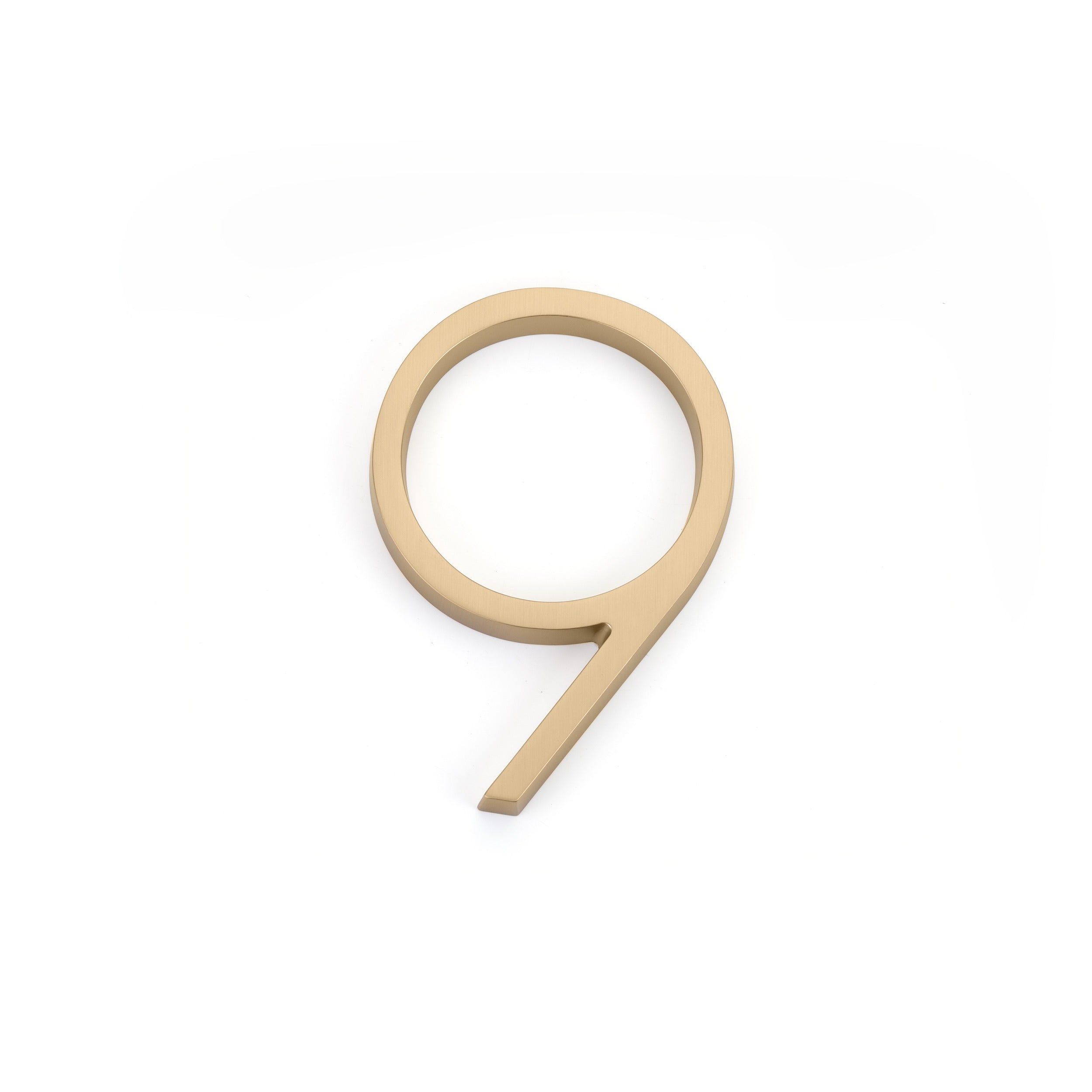 EMTEK Emtek 2839US4 House Number 9 Satin Brass Modern