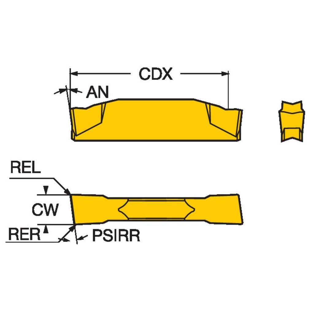 SANDVIK COROMANT Sandvik Coromant 5741403 Cutoff Insert 1.5mm Corocut 1-2
