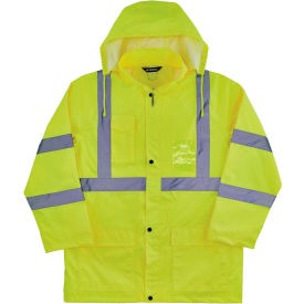 ERGODYNE Ergodyne 24335 Type R Class 3 Hi-vis Rain Jacket Lime Xl