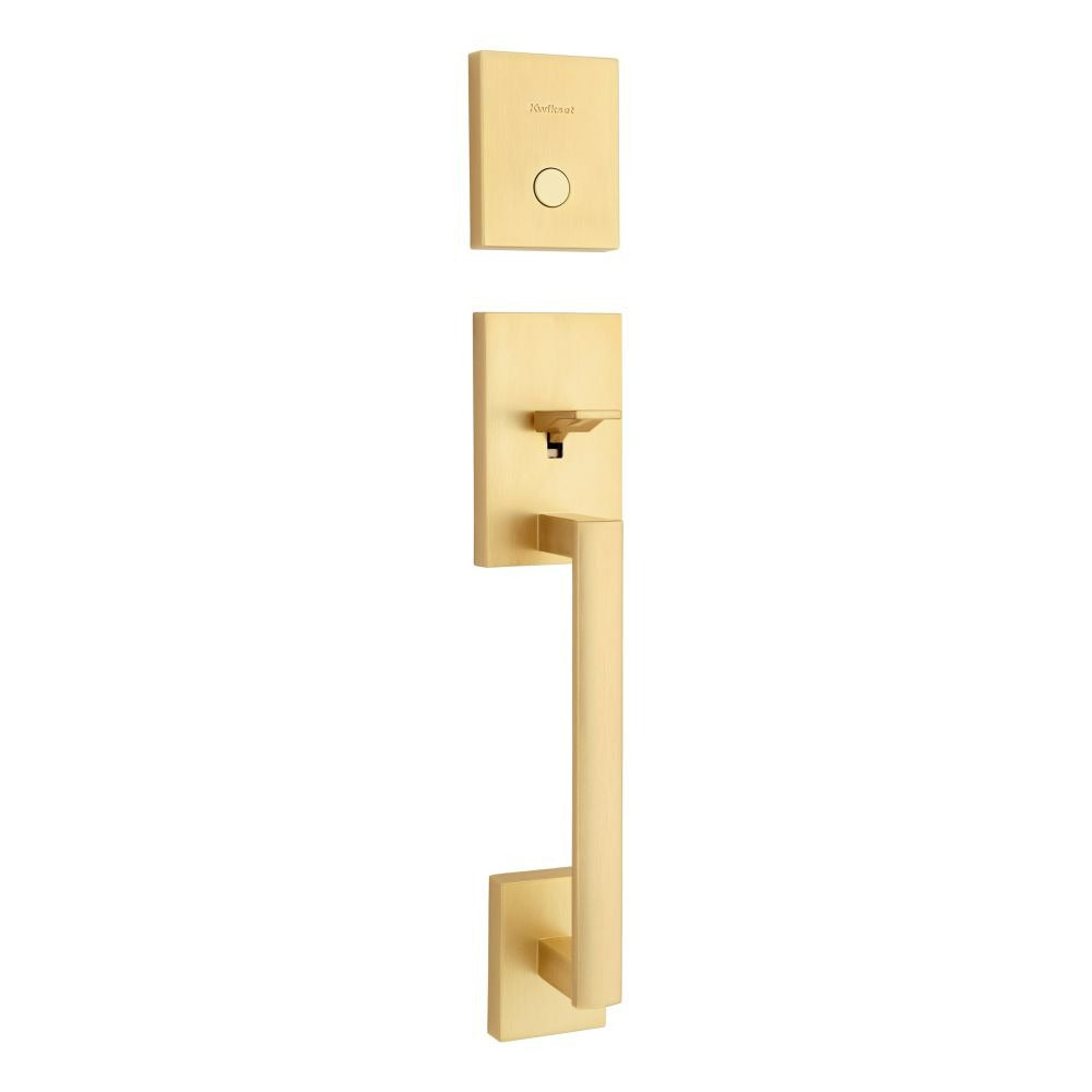 KWIKSET Kwikset 819SCELIP-4 Dummy Exterior Handleset Satin Brass