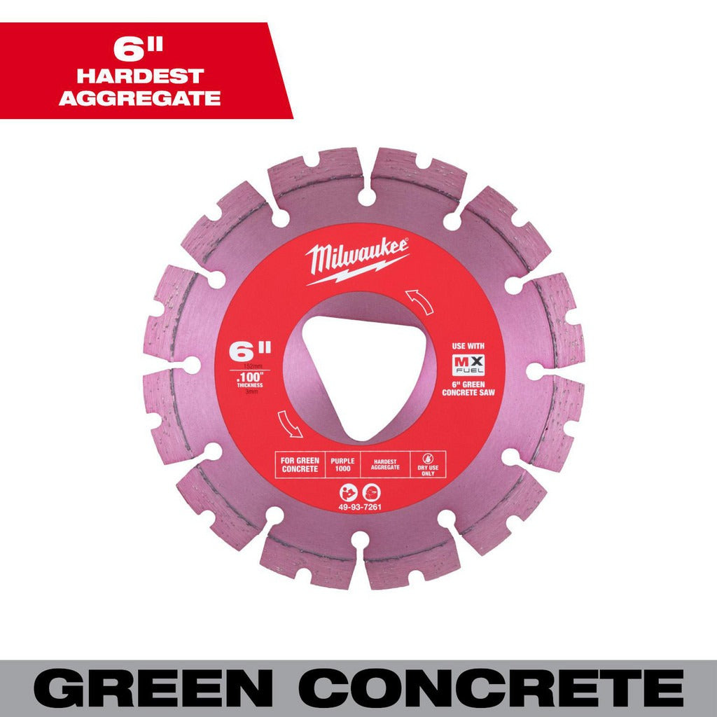 MILWAUKEE Milwaukee Tool 49-93-7261 Diamond Saw Blade 6 in