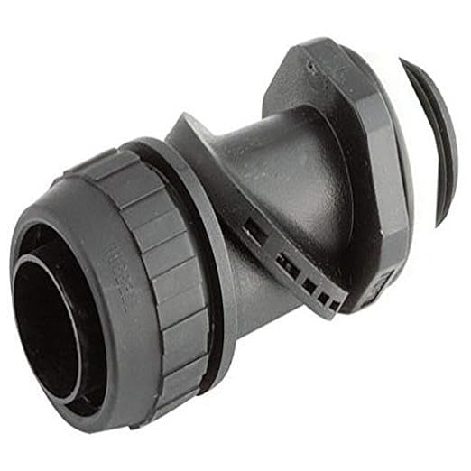 RACO Raco 4754 Straight to 90 Degrees Extra Flexible Tubing Swivel Lok Connector 1 in Trade Size