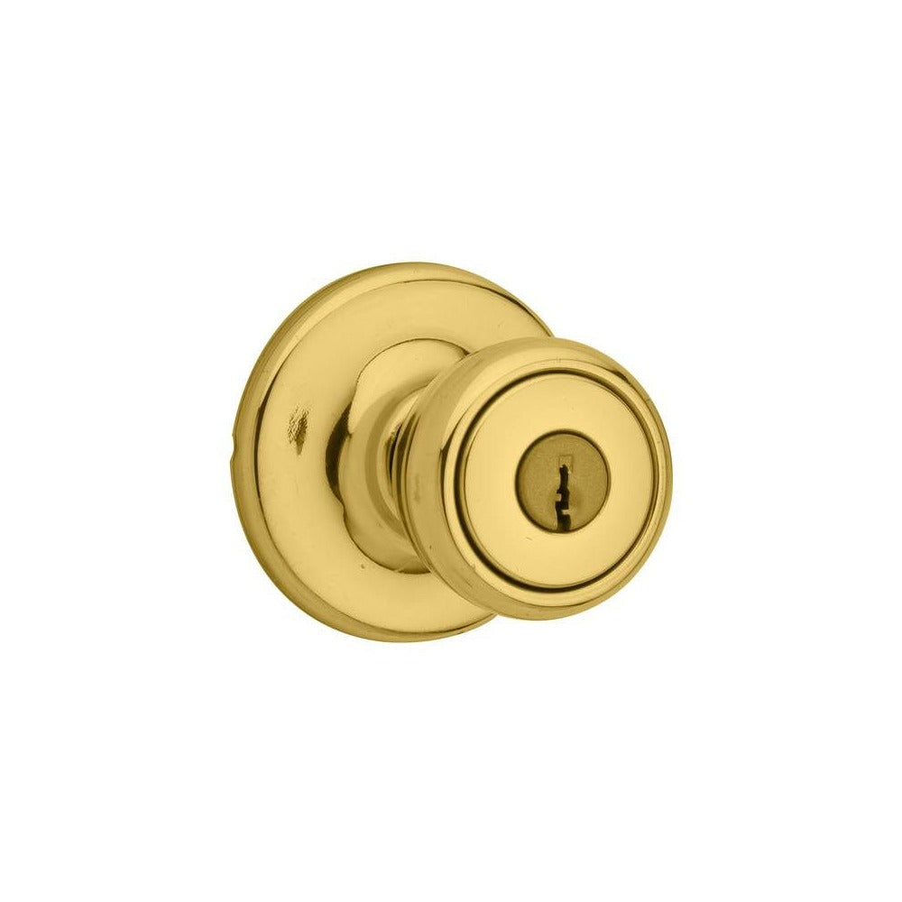 KWIKSET Kwikset 400T-3 Tylo Knob Entry Door Lock Bright Brass