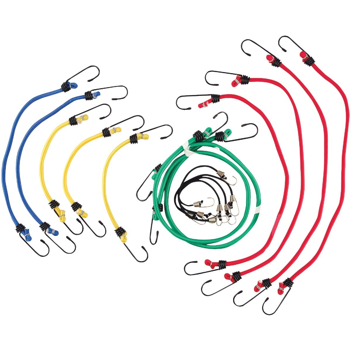 ERICKSON Erickson 6620 Bungee Cord Tie Down 15 Piece Assortment