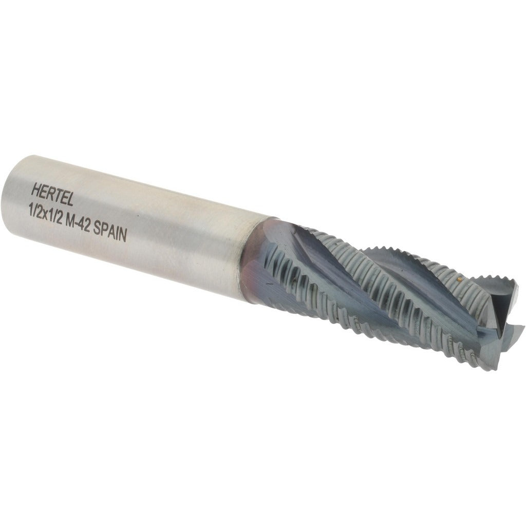 HERTEL Hertel 41120734 Roughing End Mill 1/2 in 4 Flute Cobalt