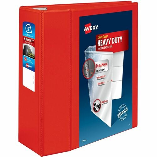 AVERY Avery AVE79327 Heavy-duty View Binder 5 Inch Ezd Rings Red