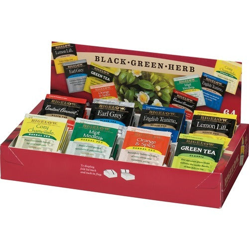 BIGELOW Bigelow BTC10568 Assorted Tea Sampler Tray 64 Bags