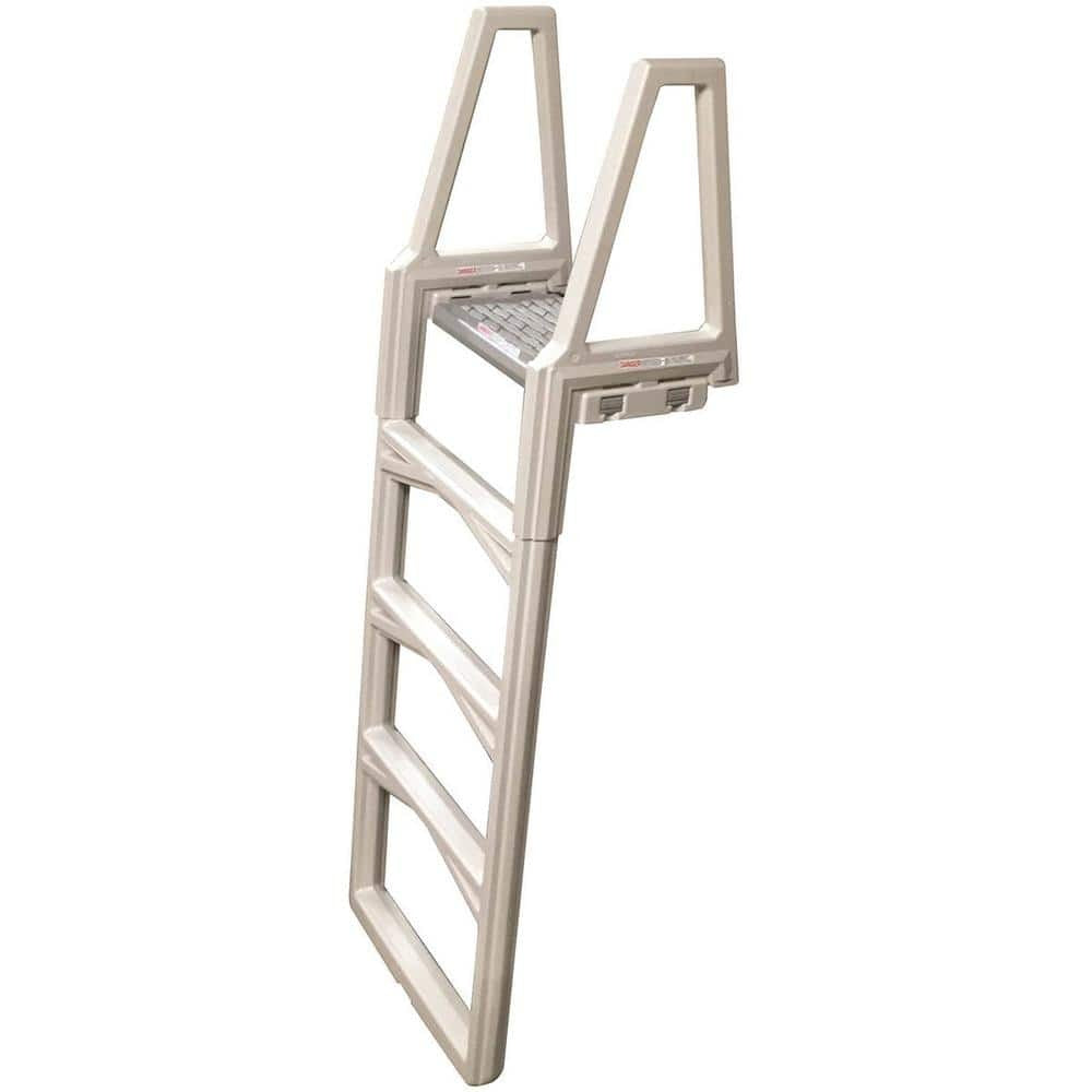 CONFER PLASTICS Confer Plastics 635-52X Economy Above Ground In-Pool Ladder 46 to 56 Inch Adjustable 63552X