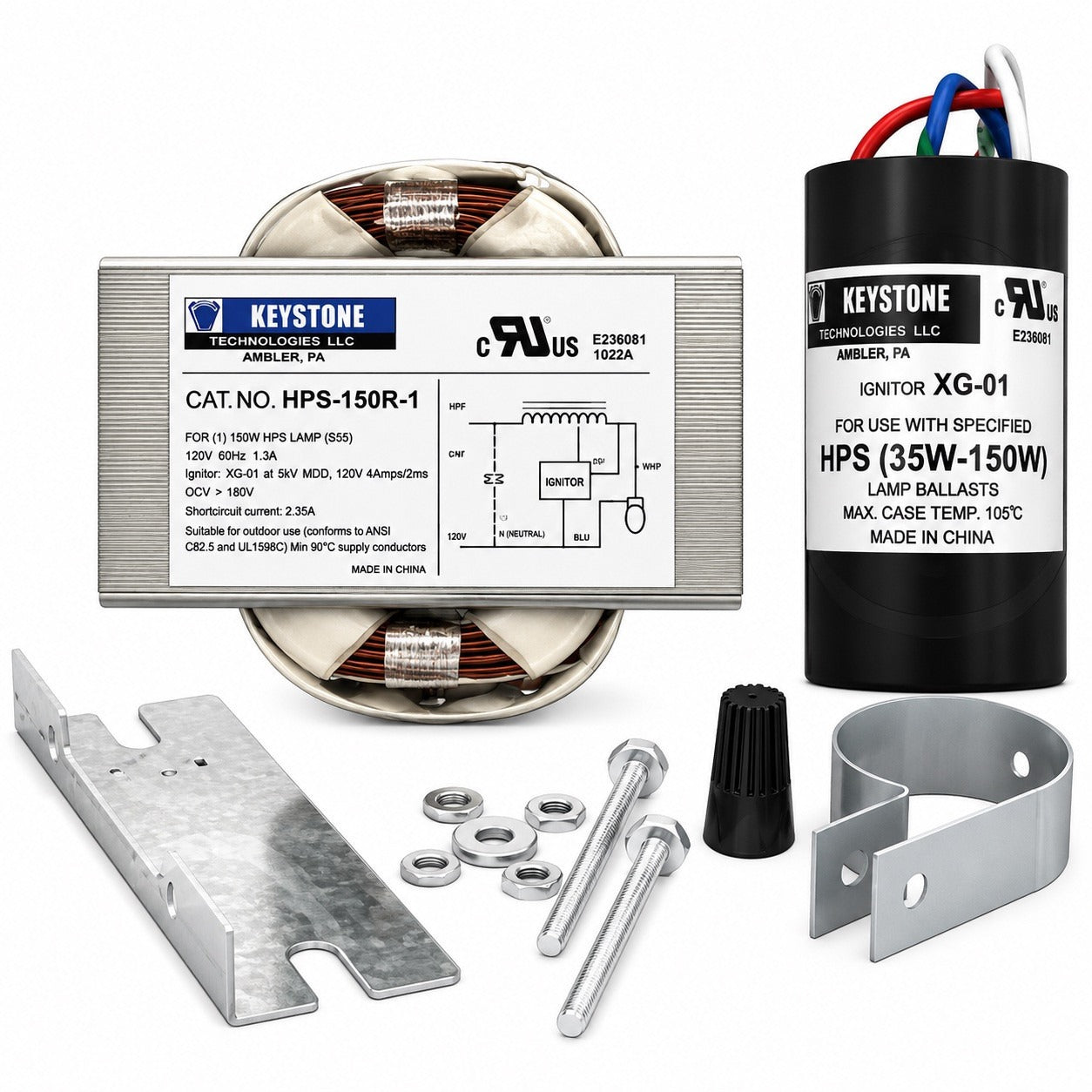 KEYSTONE TECHNOLOGIES Keystone Technologies HPS-150R-1-KIT 150-Watt 120-Volt High Pressure Sodium Replacement Ballast Kit (1 Pack)