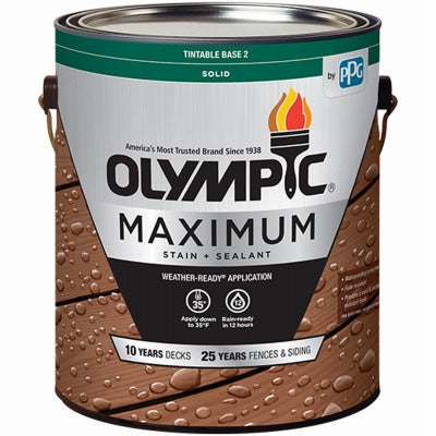 OLYMPIC Olympic/ppg 79602A/01 Solid Acrylic Deck Fence Stain 1 Gal