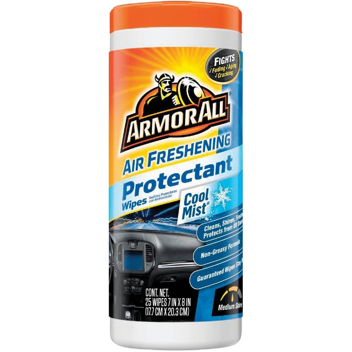 ARMOR ALL ARMOR ALL 14659B Air Freshening Protectant Wipe Cool Mist Scent 25 Count
