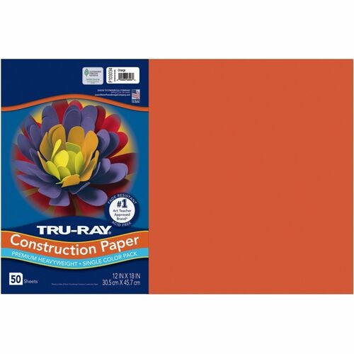 PACON Pacon PAC103034 Construction Paper 12x18 Orange 50 Pack