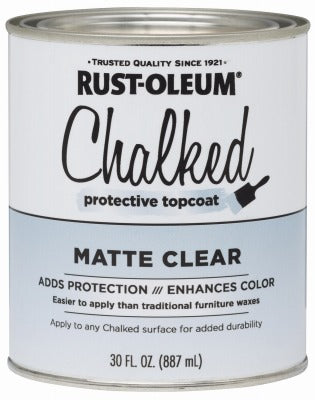 RUST-OLEUM Rust-oleum 287722 Chalked Paint Clear Topcoat 30 Oz