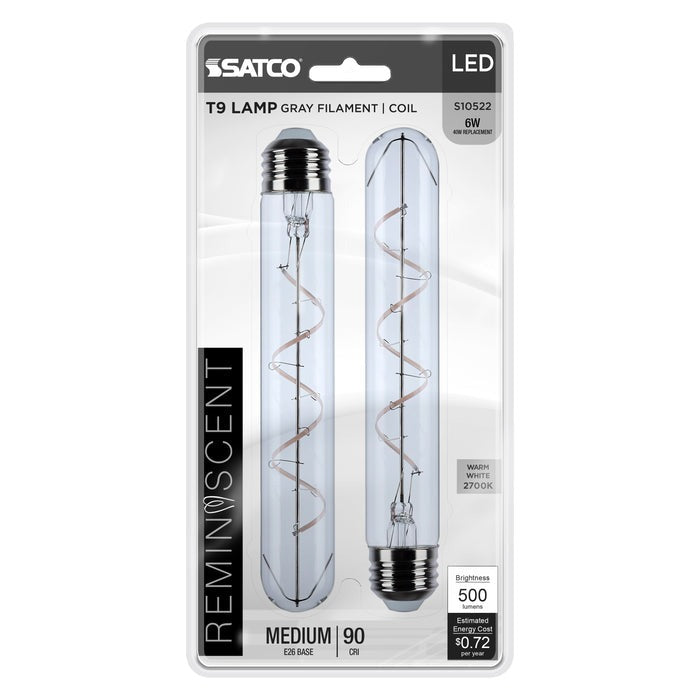 SATCO-NUVO Satco-Nuvo S10522 Reminiscent T9 LED Filament Bulb 6W (Pack of 2)