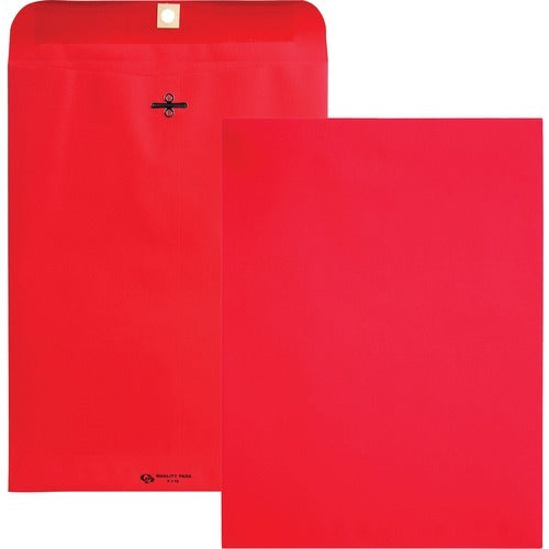 QUALITY PARK Quality Park QUA38734 Clasp Envelope 9x12 Red 10 Pack