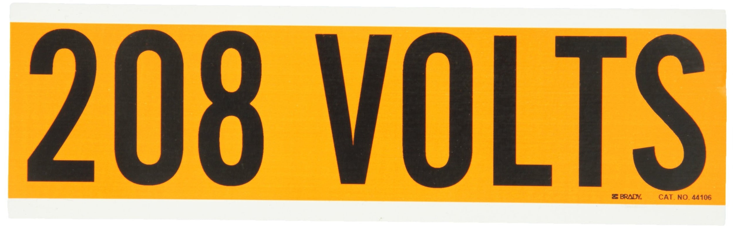 BRADY Brady 44106 Conduit and Voltage Marker 208 Volts (9 in x 2.25 in)