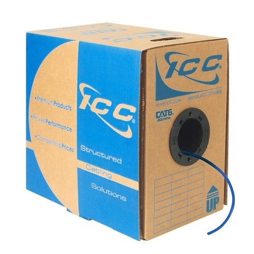 ICC Icc ICCABT6VBL Cat6 Utp Solid Cable 500 Ft Cm 23AWG
