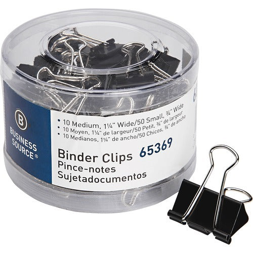 BUSINESS SOURCE Business Source BSN65369 Binder Clip Set 60 Pack